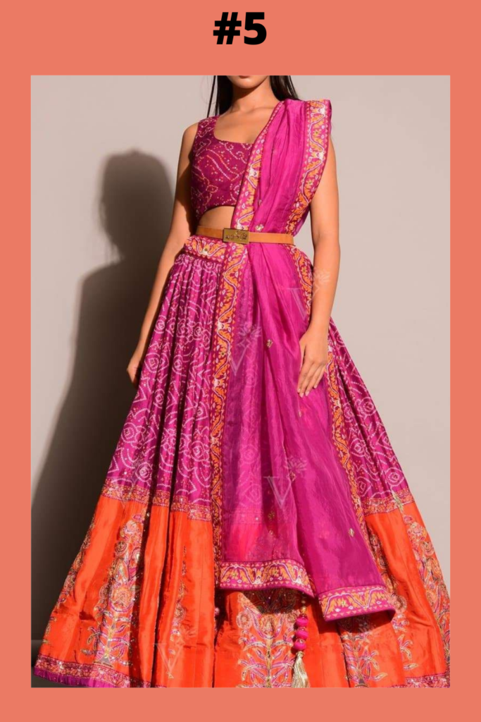 Bandhani Print Dress Design